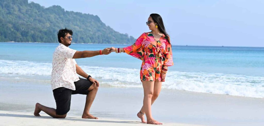 TripzyGo customers in Andaman which is among the best honeymoon places in India in March