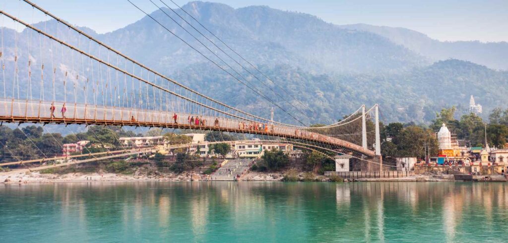 A view of Rishikesh, perfect for serene honeymoon getaway in March