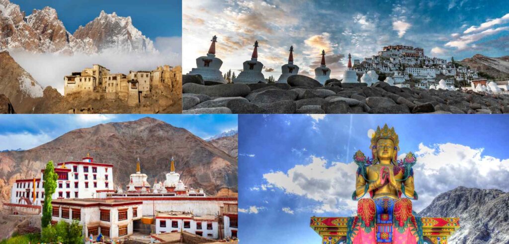 Collage of Monasteries in Ladakh