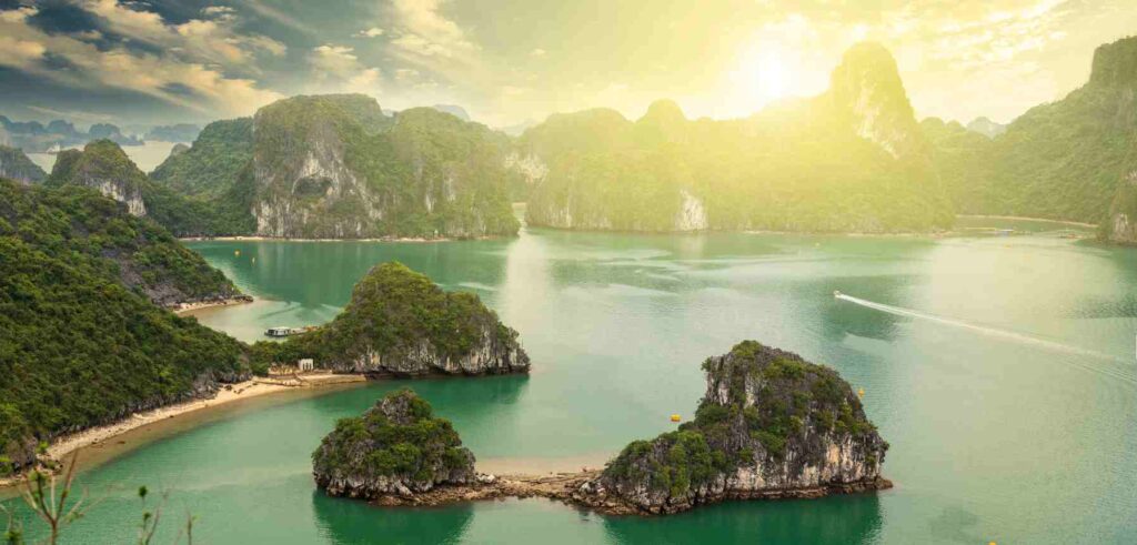 A Scenic view of Ha Long Bay, one of the best places to visit in Vietnam