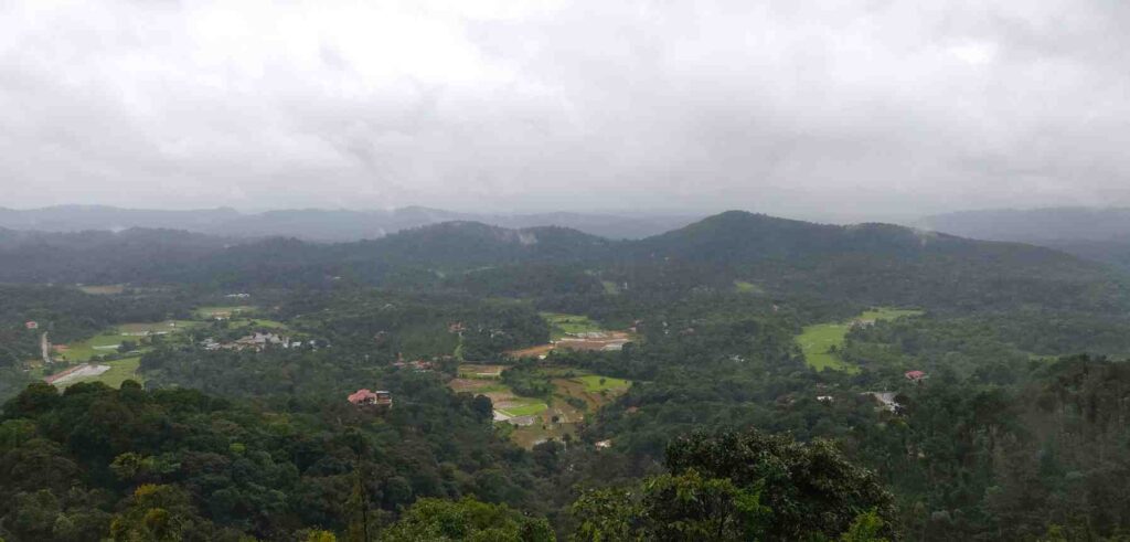 Scenic view of mountains, perfect for honeymoon in Coorg