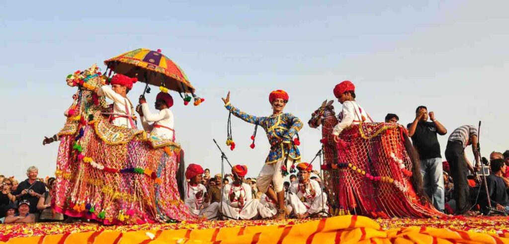 Folk Music and Folk Dance in Pushkar fair india