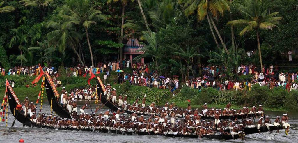 The Aranmula Boat Race in Kerala.