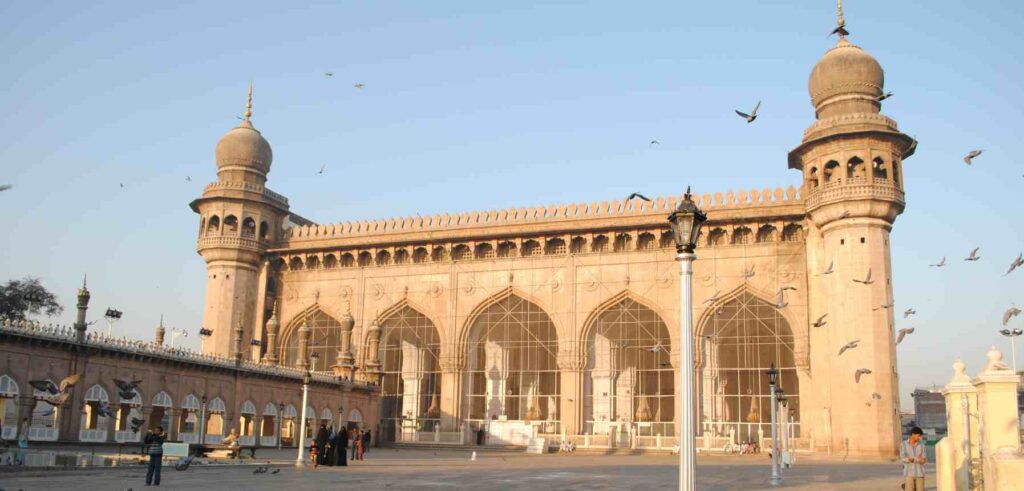 Makkah Masjid, a historic and one of India’s holiest sites in Hyderabad